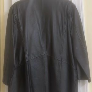 Vintage Leather Three Quarter Coat